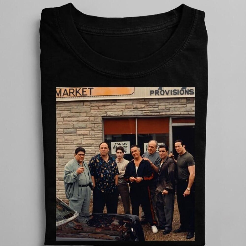 Vintage Style Sopranos Crew T-Shirt, Mafia Graphic Retro Unisex T Shirt 152